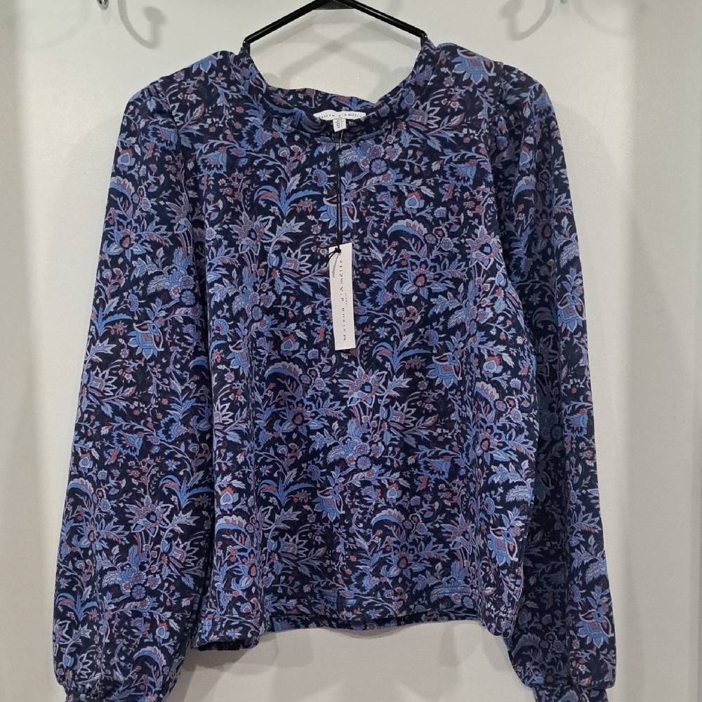 Maison d Amelie Floral Print Long Sleeve Top.